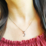 Collana Spicchio di Luna in acciaio inossidabile