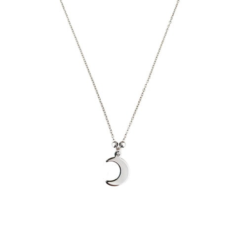 Collana Spicchio di Luna in acciaio inossidabile